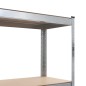 vidaXL Regale mit 4 Böden 2 Stk. Silbern Stahl & Holzwerkstoff vidaXL Regale mit 4 Böden 2 Stk. Silbern Stahl & Holzwerkstoff