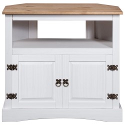vidaXL Konsolentisch Mexiko-Stil Kiefernholz Weiß 80x43x78 cm