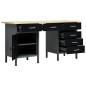 vidaXL Arbeitstisch Schwarz 160 x 60 x 85 cm Stahl vidaXL Arbeitstisch Schwarz 160 x 60 x 85 cm Stahl