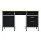 vidaXL Arbeitstisch Schwarz 160 x 60 x 85 cm Stahl vidaXL Arbeitstisch Schwarz 160 x 60 x 85 cm Stahl