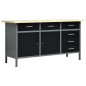 vidaXL Arbeitstisch Schwarz 160 x 60 x 85 cm Stahl vidaXL Arbeitstisch Schwarz 160 x 60 x 85 cm Stahl