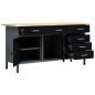 vidaXL Arbeitstisch Schwarz 160 x 60 x 85 cm Stahl vidaXL Arbeitstisch Schwarz 160 x 60 x 85 cm Stahl