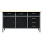 vidaXL Arbeitstisch Schwarz 160 x 60 x 85 cm Stahl vidaXL Arbeitstisch Schwarz 160 x 60 x 85 cm Stahl