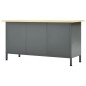 vidaXL Arbeitstisch Schwarz 160 x 60 x 85 cm Stahl vidaXL Arbeitstisch Schwarz 160 x 60 x 85 cm Stahl