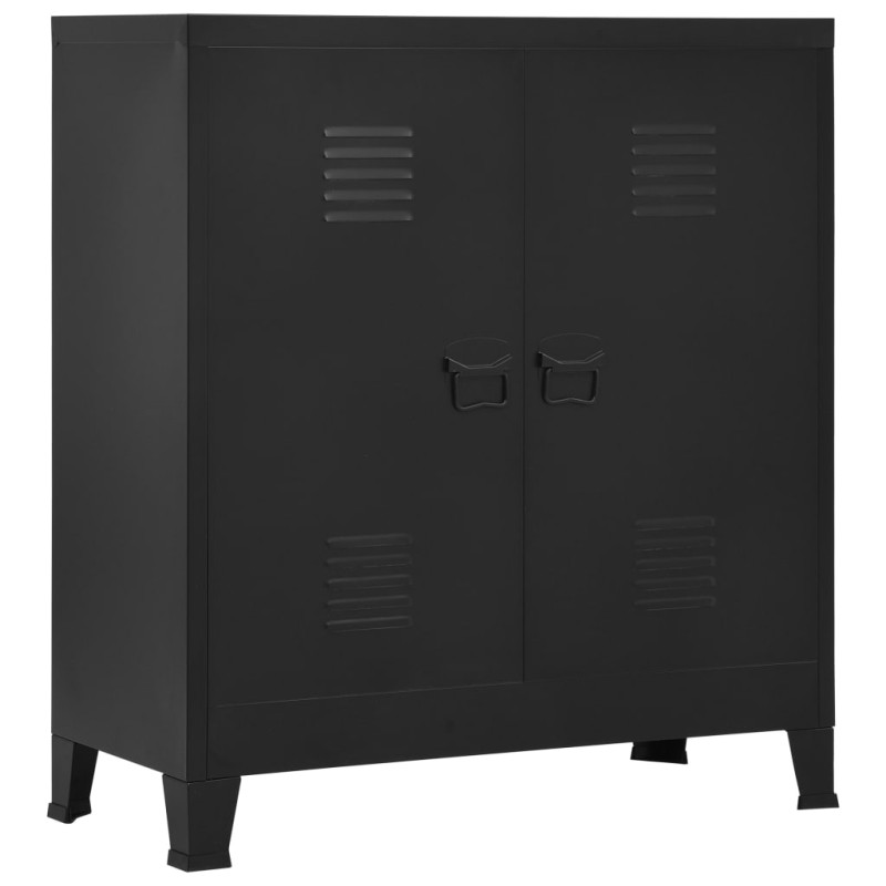 vidaXL Lagerschrank Industrial Schwarz 90x40x100 cm Stahl vidaXL Lagerschrank Industrial Schwarz 90x40x100 cm Stahl