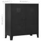 vidaXL Lagerschrank Industrial Schwarz 90x40x100 cm Stahl vidaXL Lagerschrank Industrial Schwarz 90x40x100 cm Stahl