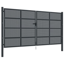 vidaXL Gartentor Anthrazit 400x225 cm Stahl