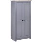 vidaXL Kleiderschrank Grau 80x50x171,5 cm Kiefernholz Panama vidaXL Kleiderschrank Grau 80x50x171,5 cm Kiefernholz Panama