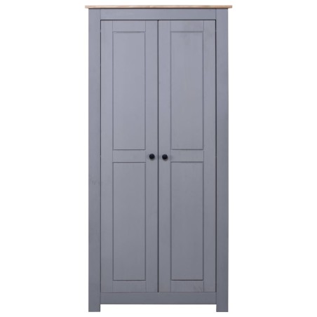 vidaXL Kleiderschrank Grau 80x50x171,5 cm Kiefernholz Panama
