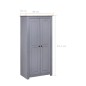 vidaXL Kleiderschrank Grau 80x50x171,5 cm Kiefernholz Panama vidaXL Kleiderschrank Grau 80x50x171,5 cm Kiefernholz Panama