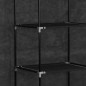 vidaXL Kleiderschrank mit Fächern Stangen Schwarz 150x45x175cm Stoff vidaXL Kleiderschrank mit Fächern Stangen Schwarz 150x45x175cm Stoff