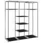 vidaXL Kleiderschrank mit Fächern Stangen Schwarz 150x45x175cm Stoff vidaXL Kleiderschrank mit Fächern Stangen Schwarz 150x45x175cm Stoff