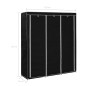 vidaXL Kleiderschrank mit Fächern Stangen Schwarz 150x45x175cm Stoff vidaXL Kleiderschrank mit Fächern Stangen Schwarz 150x45x175cm Stoff