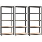 vidaXL Regale mit 5 Böden 3 Stk. Anthrazit Stahl & Holzwerkstoff vidaXL Regale mit 5 Böden 3 Stk. Anthrazit Stahl & Holzwerkstoff