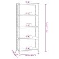 vidaXL Regale mit 5 Böden 3 Stk. Anthrazit Stahl & Holzwerkstoff vidaXL Regale mit 5 Böden 3 Stk. Anthrazit Stahl & Holzwerkstoff