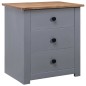 vidaXL Nachtschrank Grau 46x40x57 cm Kiefernholz Panama vidaXL Nachtschrank Grau 46x40x57 cm Kiefernholz Panama