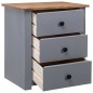 vidaXL Nachtschrank Grau 46x40x57 cm Kiefernholz Panama vidaXL Nachtschrank Grau 46x40x57 cm Kiefernholz Panama