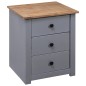 vidaXL Nachtschrank Grau 46x40x57 cm Kiefernholz Panama vidaXL Nachtschrank Grau 46x40x57 cm Kiefernholz Panama