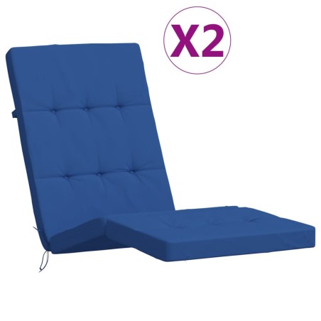 vidaXL Liegestuhl-Auflagen 2 Stk. Königsblau Oxford-Gewebe