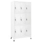 vidaXL Schließfachschrank mit 9 Fächern Stahl 90x45x180 cm Grau vidaXL Schließfachschrank mit 9 Fächern Stahl 90x45x180 cm Grau