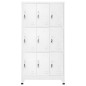 vidaXL Schließfachschrank mit 9 Fächern Stahl 90x45x180 cm Grau vidaXL Schließfachschrank mit 9 Fächern Stahl 90x45x180 cm Grau