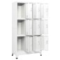 vidaXL Schließfachschrank mit 9 Fächern Stahl 90x45x180 cm Grau vidaXL Schließfachschrank mit 9 Fächern Stahl 90x45x180 cm Grau