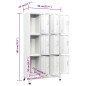 vidaXL Schließfachschrank mit 9 Fächern Stahl 90x45x180 cm Grau vidaXL Schließfachschrank mit 9 Fächern Stahl 90x45x180 cm Grau