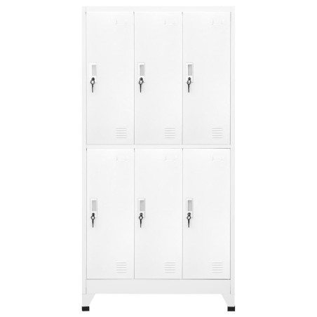 vidaXL Schließfachschrank mit 6 Fächern Stahl 90x45x180 cm Grau 