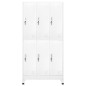 vidaXL Schließfachschrank mit 6 Fächern Stahl 90x45x180 cm Grau vidaXL Schließfachschrank mit 6 Fächern Stahl 90x45x180 cm Grau