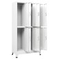 vidaXL Schließfachschrank mit 6 Fächern Stahl 90x45x180 cm Grau vidaXL Schließfachschrank mit 6 Fächern Stahl 90x45x180 cm Grau