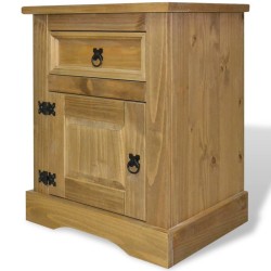 vidaXL Nachttisch im Mexiko-Stil Kiefer Massiv 53x39x66 cm