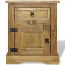 vidaXL Nachttisch im Mexiko-Stil Kiefer Massiv 53x39x66 cm
