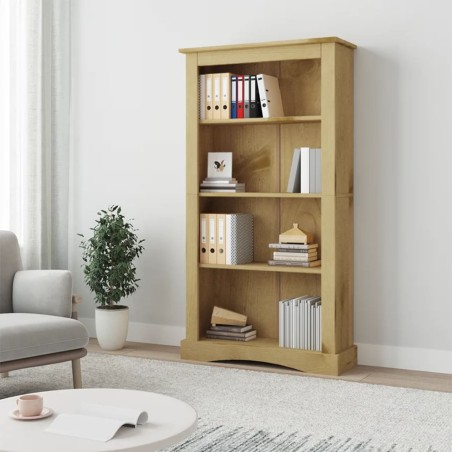 vidaXL Bücherschrank 4 Fächer Mexiko-Stil Kiefernholz 80x29x150 cm