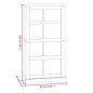 vidaXL Bücherschrank 4 Fächer Mexiko-Stil Kiefernholz 80x29x150 cm vidaXL Bücherschrank 4 Fächer Mexiko-Stil Kiefernholz 80x29x150 cm