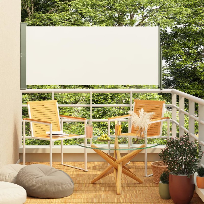 vidaXL Seitenmarkise Ausziehbar 160x300 cm Creme vidaXL Seitenmarkise Ausziehbar 160x300 cm Creme