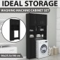 vidaXL Waschmaschinenschrank-Set Schwarz Holzwerkstoff vidaXL Waschmaschinenschrank-Set Schwarz Holzwerkstoff