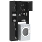 vidaXL Waschmaschinenschrank-Set Schwarz Holzwerkstoff vidaXL Waschmaschinenschrank-Set Schwarz Holzwerkstoff