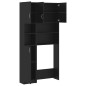 vidaXL Waschmaschinenschrank-Set Schwarz Holzwerkstoff vidaXL Waschmaschinenschrank-Set Schwarz Holzwerkstoff