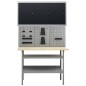 vidaXL Werkbank mit 3 Werkzeugwänden und 1 Wandschrank vidaXL Werkbank mit 3 Werkzeugwänden und 1 Wandschrank