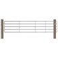 vidaXL 5-Rohre-Weidetor Stahl (150-400)×90 cm Silbern vidaXL 5-Rohre-Weidetor Stahl (150-400)×90 cm Silbern