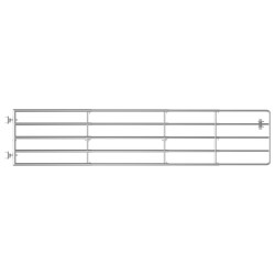 vidaXL 5-Rohre-Weidetor Stahl (150-400)×90 cm Silbern