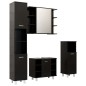 vidaXL 4-tlg. Badmöbel-Set Schwarz Holzwerkstoff vidaXL 4-tlg. Badmöbel-Set Schwarz Holzwerkstoff