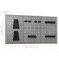 vidaXL Werkbank mit 3 Werkzeugwänden und 1 Wandschrank vidaXL Werkbank mit 3 Werkzeugwänden und 1 Wandschrank