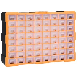 vidaXL Multi-Schubladen-Organizer mit 64 Schubladen 52x16x37,5 cm 
