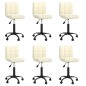 vidaXL Esszimmerstühle 6 Stk. Drehbar Creme Samt vidaXL Esszimmerstühle 6 Stk. Drehbar Creme Samt