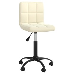 vidaXL Esszimmerstühle 6 Stk. Drehbar Creme Samt