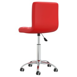 vidaXL Esszimmerstuhl Drehbar Rot Kunstleder