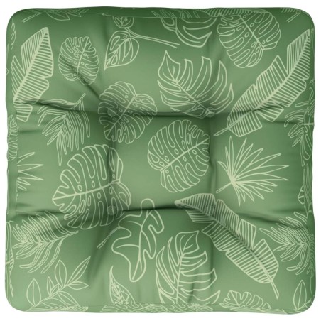 vidaXL Palettenkissen Blattmuster 50x50x12 cm Stoff