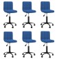 vidaXL Esszimmerstühle 6 Stk. Drehbar Blau Samt vidaXL Esszimmerstühle 6 Stk. Drehbar Blau Samt