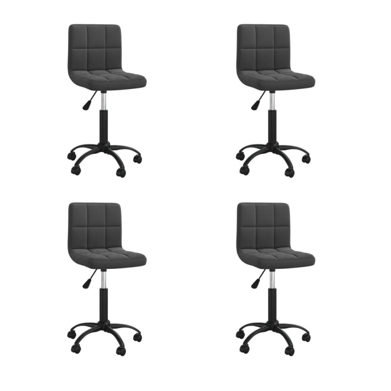 vidaXL Esszimmerstühle 4 Stk. Drehbar Schwarz Samt vidaXL Esszimmerstühle 4 Stk. Drehbar Schwarz Samt
